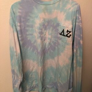 Delta zeta long sleeve tie dye shirt